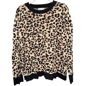 Ava & Viv Animal Print Crew Neck Sweater 3XL XXXL women’s plus leopard cheetah